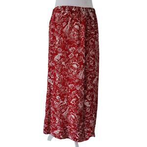 California Krush Size S Red Victorian Carriage‎ Skirt Novelty Print Maxi